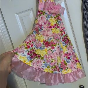 Beautiful pink floral summer dress size 6 worn onc